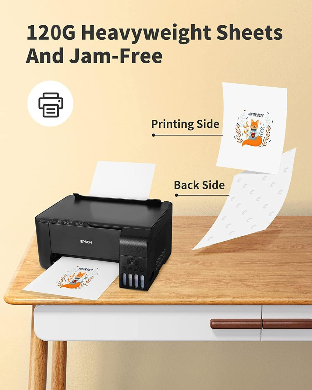 Sublimation Paper 8.5x11 Inch, Work with Sublimation Ink and E Sawgrass Inkjet Printers for Mugs T-Shirts Light