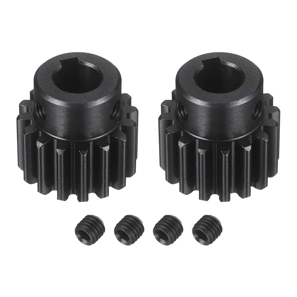 DTGN Spur Gear 1.5Mod 16 Teeth 15mm Thickness 10mm Bore 4x1.8mm Keyway 2Pcs