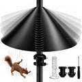 Metal Squirrel Baffle with Spring Swing for Bird Feeder Pole, Fits 1/2"-1"