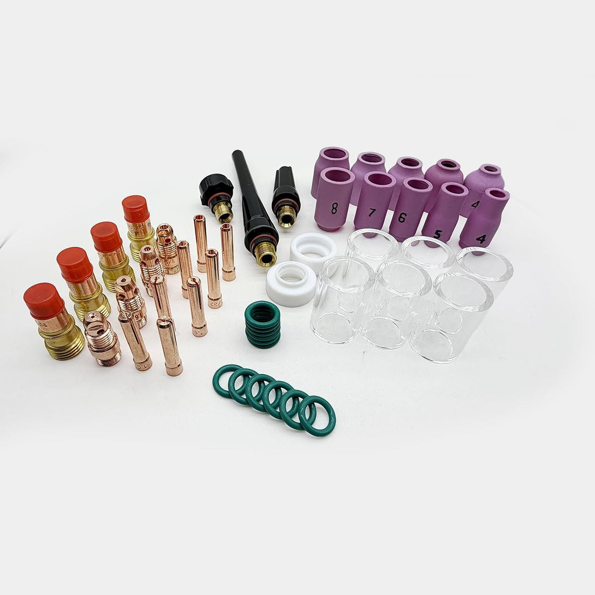 49Pcs Stubby TIG Torch Consumables Kit for WP-17 WP-18 WP-26 Welding Torch