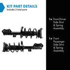 TRQ Front Strut and Spring Assembly Set 2 Piece