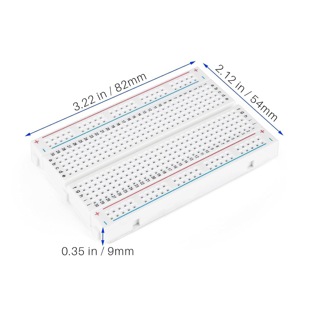 ELEGOO 6PCS 400 Point Breadboard Kit Solderless Breadboards for Arduino Project Small Bread Board Electronics for