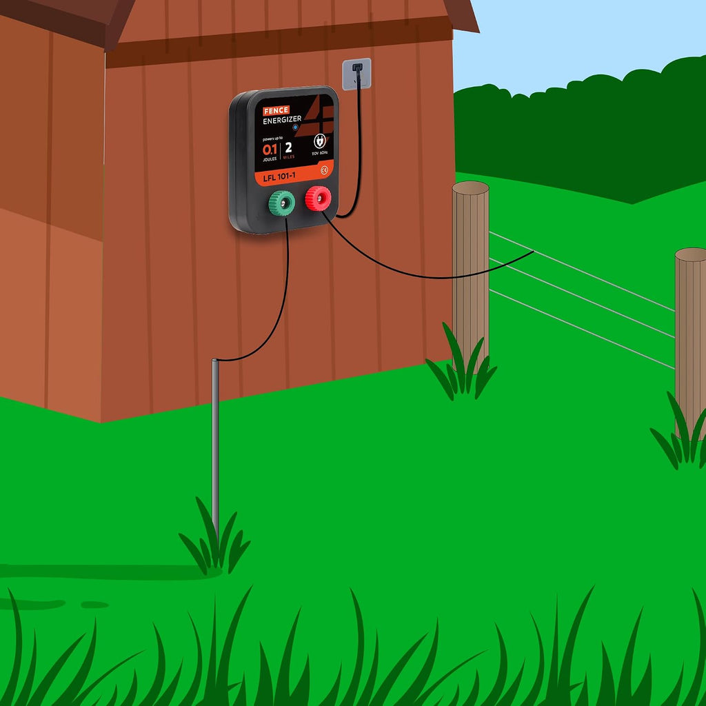 Electric Fence Charger, Electric Fence Energizer 0.1 Joule Ac Powered