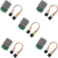 5 Pcs MAX7219 Dot Matrix Module 8x8 LED Display Modules for Arduino Raspberry Pi Microcontroller with 5Pin Wires Red