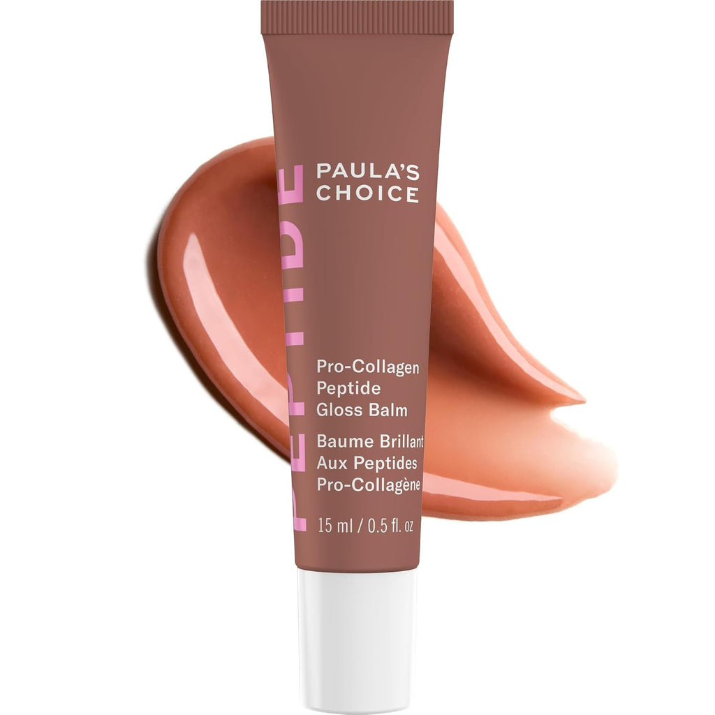 Pro-Collagen Peptide Gloss Lip Balm, Hydrates & Smooths Lips, Sheer & Glossy Finish for Fuller Lips, Sheer Tint