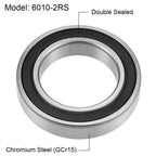 uxcell 6010-2RS Deep Groove Ball Bearings 50mm x 80mm x 16mm Double Sealed Chrome Steel P6(ABEC3)