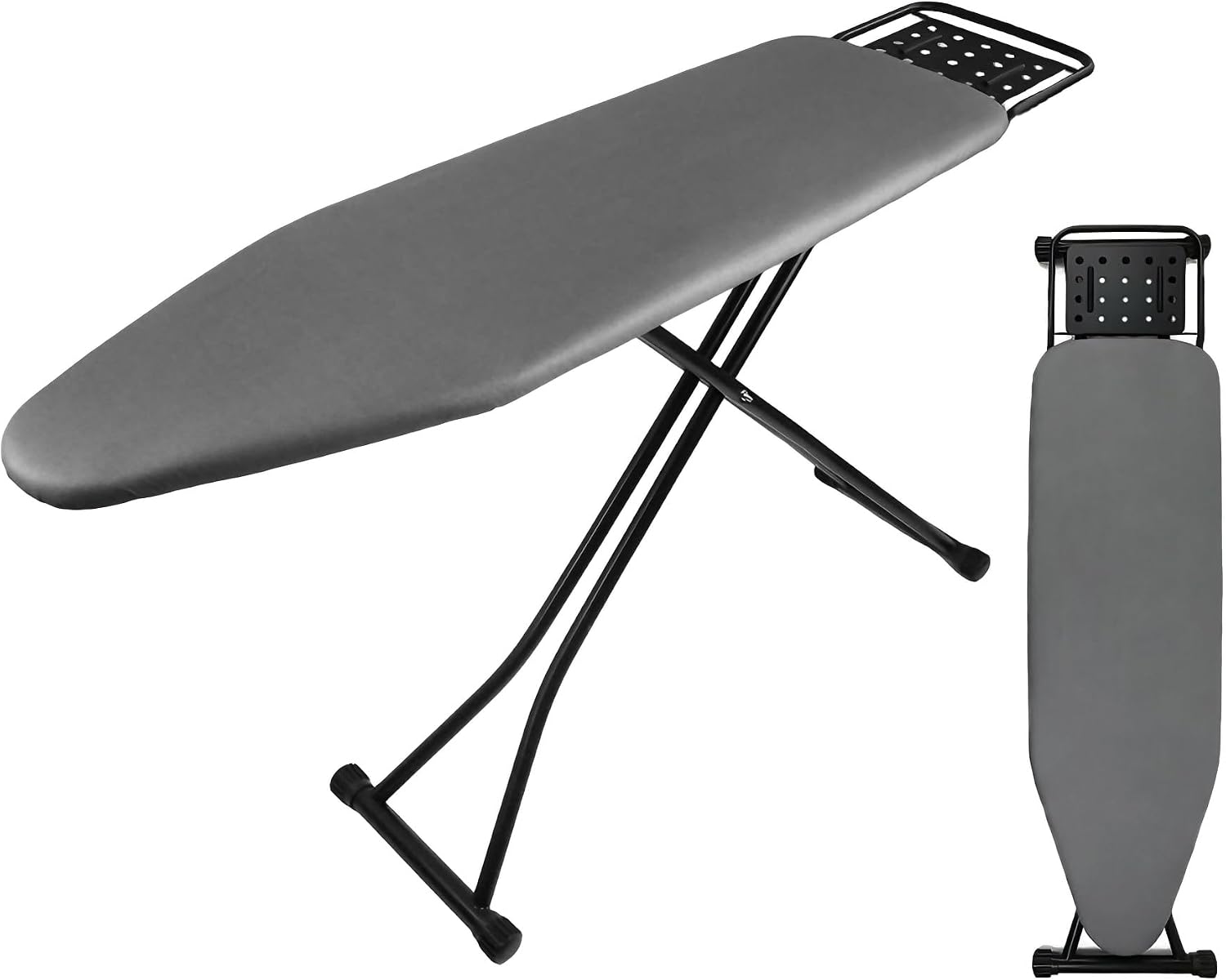 Ironing Board Full Size, Heat Resistant Cover Iron Board with Steam Rest, Ultra Thick Padding, Height Adjustable