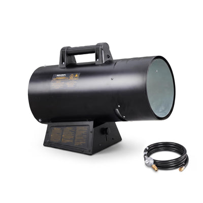 120,000BTU Forced Air Propane Heater, Portable LP Space Heater Black