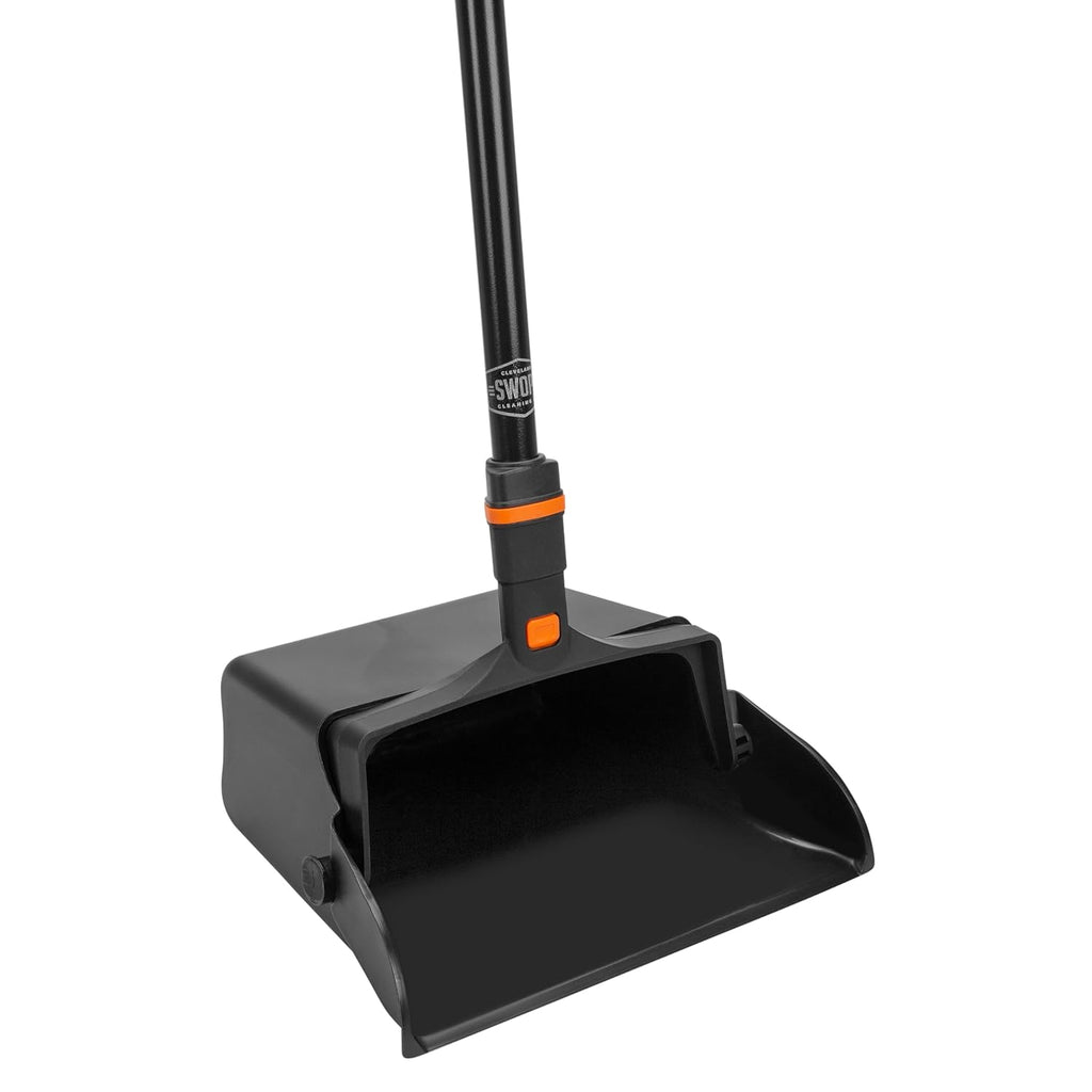 12” Upright Dustpan, Standard Combo – Ergonomic Design Eliminates Need to Bend While Cleaning – Interchangeable with