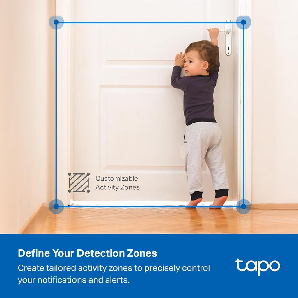 2K Indoor/Outdoor Wired Security Camera - Works as a Baby Monitor & Pet Camera, Person/Motion/Baby Cry Detection