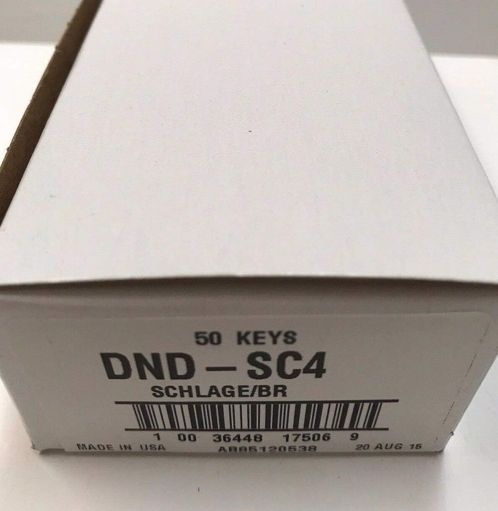 50 SC4 DO NOT DUPLICATE Key Blanks / 6-PIN / Key Blanks for Locksmith / Made in USA by Ilco