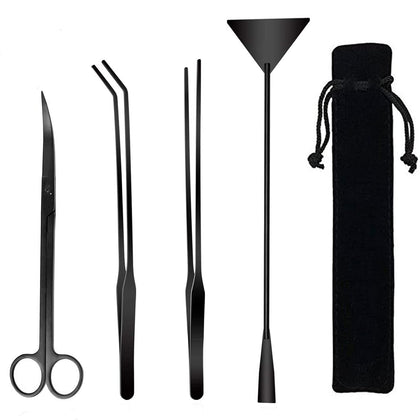 Aquarium Scissor Tweezers Spatula Tool - 4 in 1 Stainless Steel Aquatic Plants Aquascaping Tools Set for Fish Starter