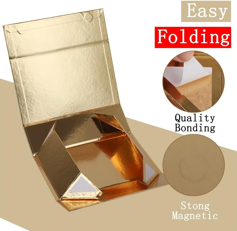 1 Gold Extra Large Gift Box 17x14.5x6 Inch Magnetic Lid