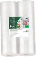 Vacuum Sealer Roll Bags, 600"W x 11"H 2-Pack, BPA-Null, Commercial Grade, Customizable for Food Storage & Sous Vide