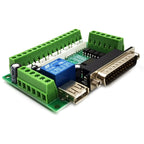 KIRO&SEEU 5 Axis CNC Interface Adapter Breakout Board for Stepper Motor Driver Mach3 +DB25