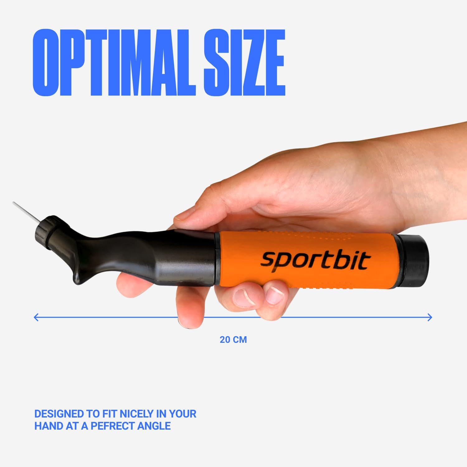 Ball Pump for Sports Balls - Push & Pull Inflating System - Hand Pump for Exercise Balls - Volleyball Pump