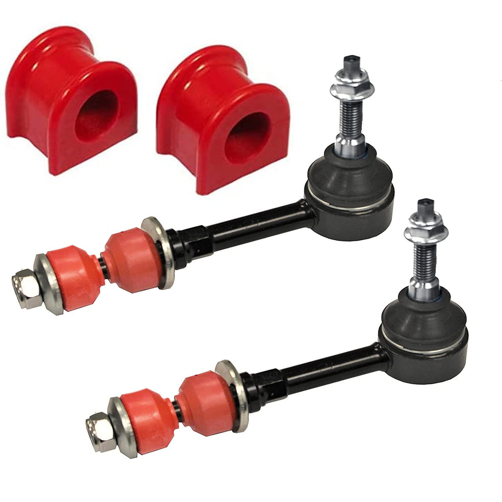 4PC Front Right/Left Stabilizer Link Kit + Code Red Bushings FITS Ram 2500 3500, 4WD 2003-2005