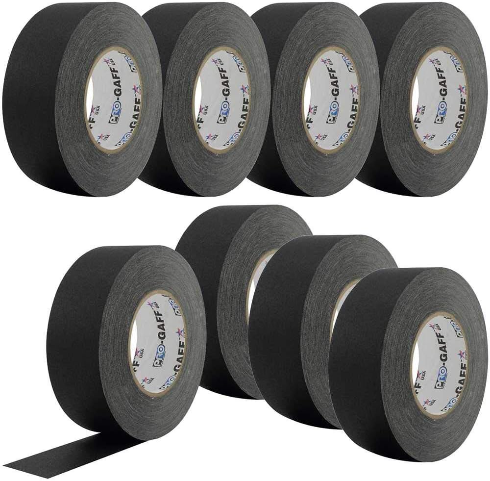 Black Gaffers Stage Tape 2" 55 yd 8-Pack