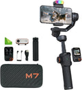 iSteady M7 Gimbal Stabilizer for iPhone,3-Axis Gimbal w/AI Tracking | Detachable Remote,Extendable Pole,Magnetic