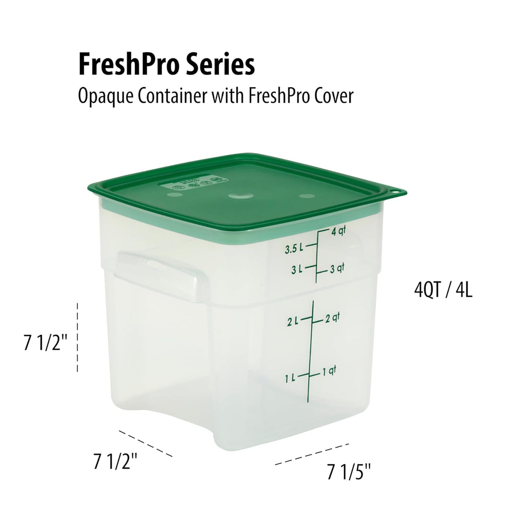 Food Storage Containers with Lids (Microwave Safe and BPA-Free) - 4 QT (Quart) Square Food Storage Container with Lid