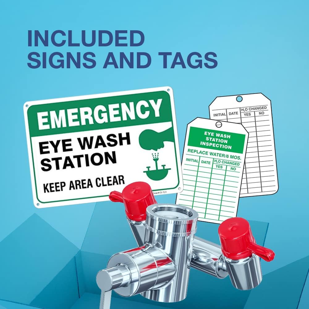 Eye Wash Kit, Faucet Mounted Emergency Eye Wash Station - 1 Pack