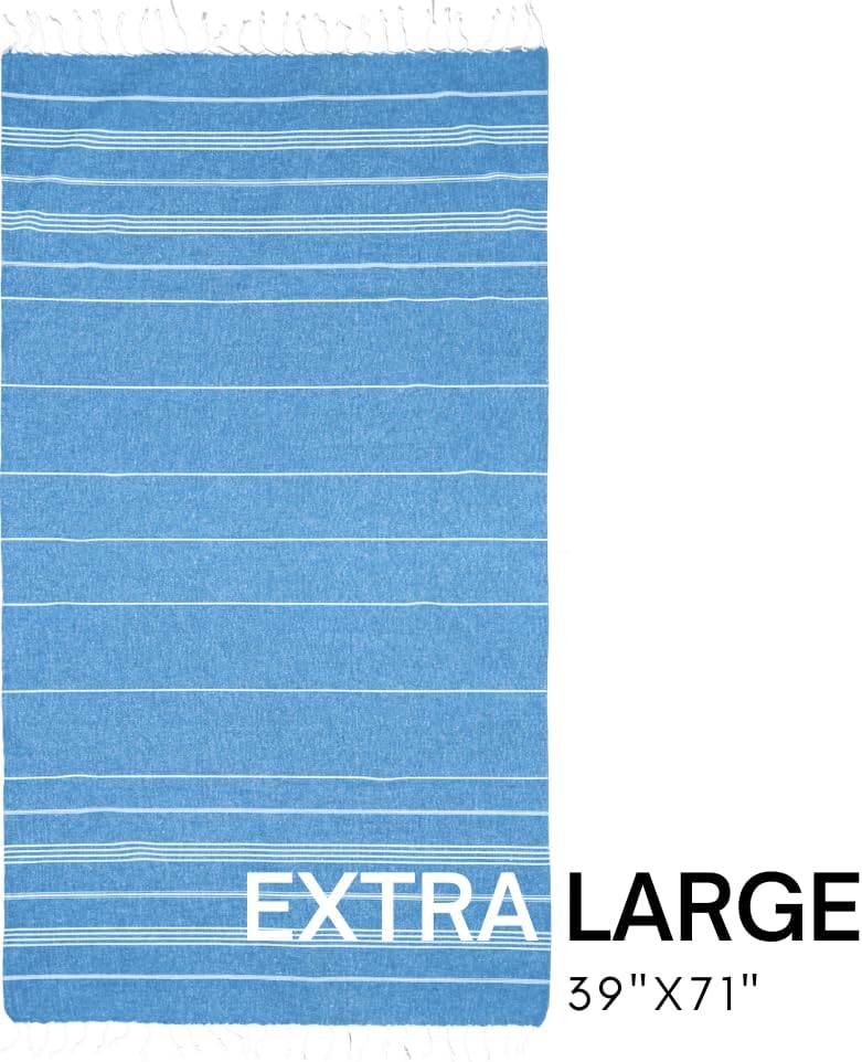 Turkish Beach Towel with Travel Bag 39 x 71 Quick Dry Sand Free Lightweight Large Oversized Towels Light