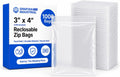 3” X 4” (1000 Count) 2 Mil Clear Reclosable Zip Plastic Poly Bags