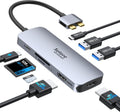 Selore Laptop Docking Station, Dual Monitor USB C Hub for MacBook | 8-in-2 USB C to Dual HDMI Adapter with Dual