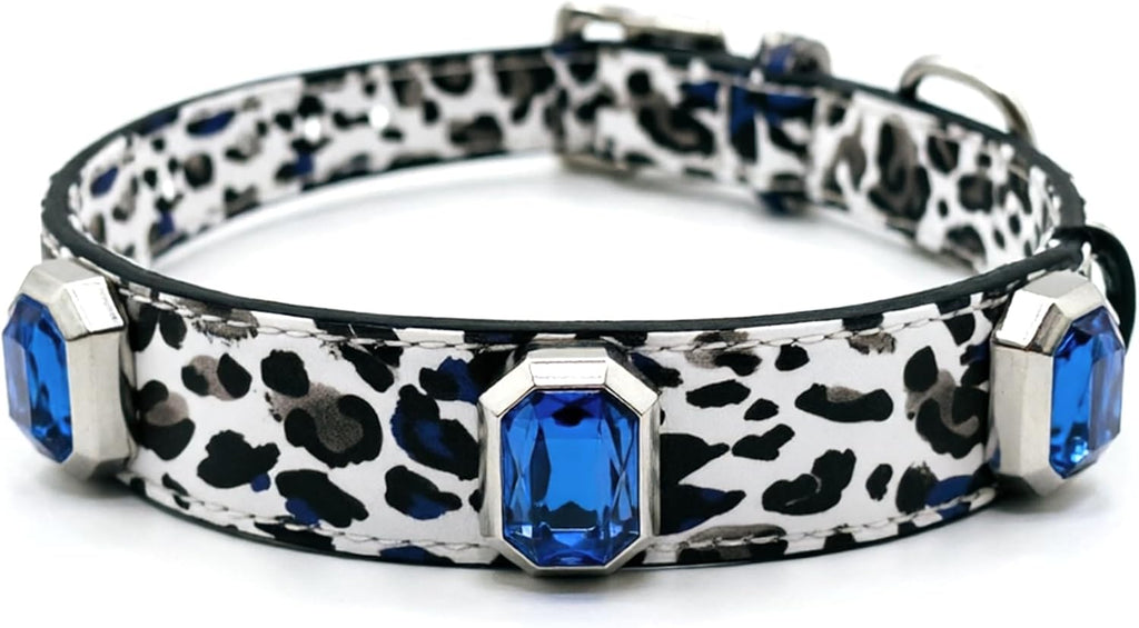 Luxury Dog Collar&Necklace, Bling Rhinestone Leather Collar