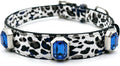 Luxury Dog Collar&Necklace, Bling Rhinestone Leather Collar