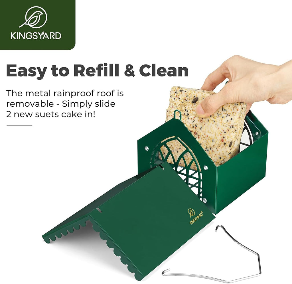 Metal Upside Down Double Suet Bird Feeder