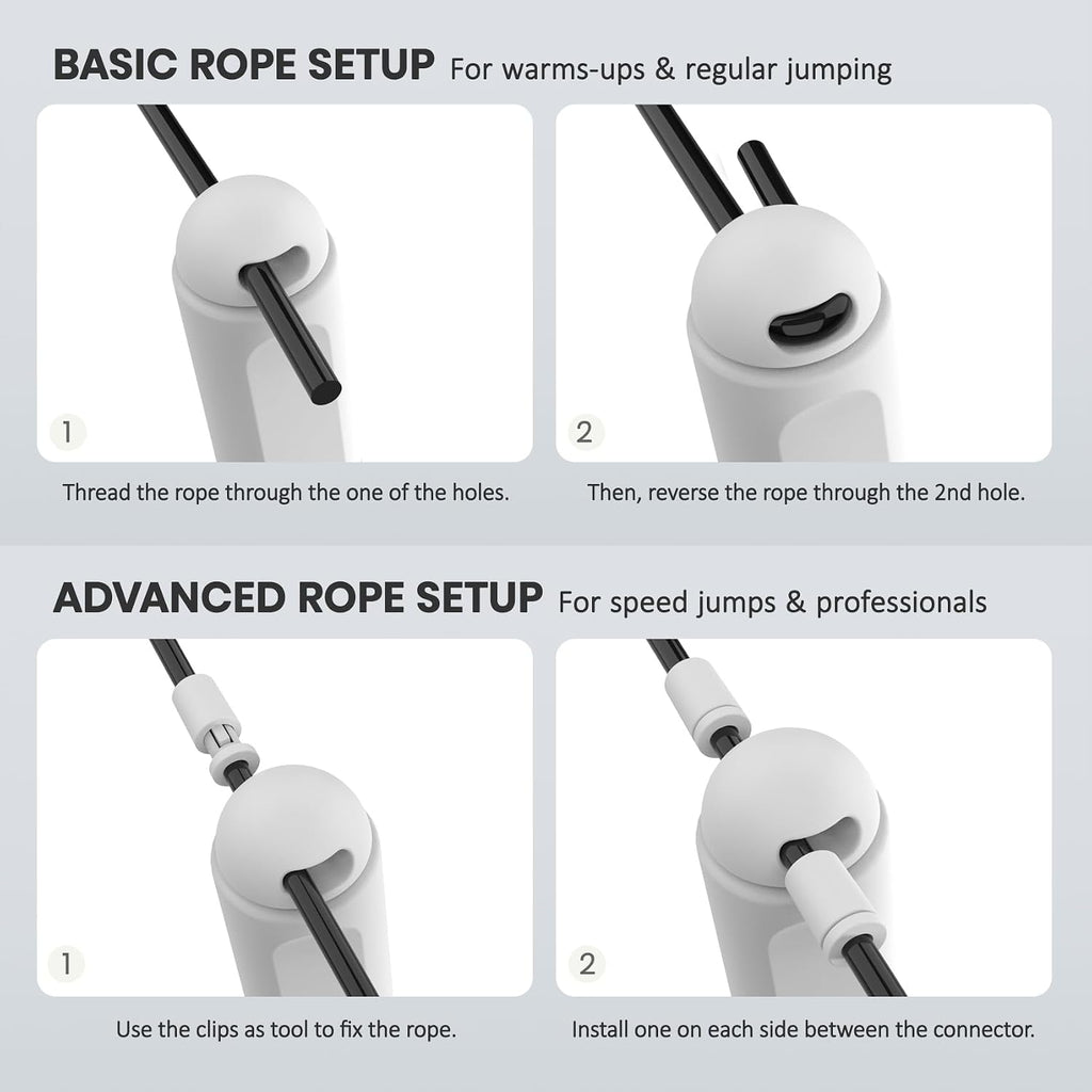 Digital Jump Rope with Smart Counter & Timer - Adjustable Speed Skipping Rope for Fitness, Weight Loss, Boxing, MMA