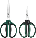 Hydroponic 2-Pack Bonsai Scissors and Plant Trimming Shears Set - Stainless Steel Pruning Shears for Indoor