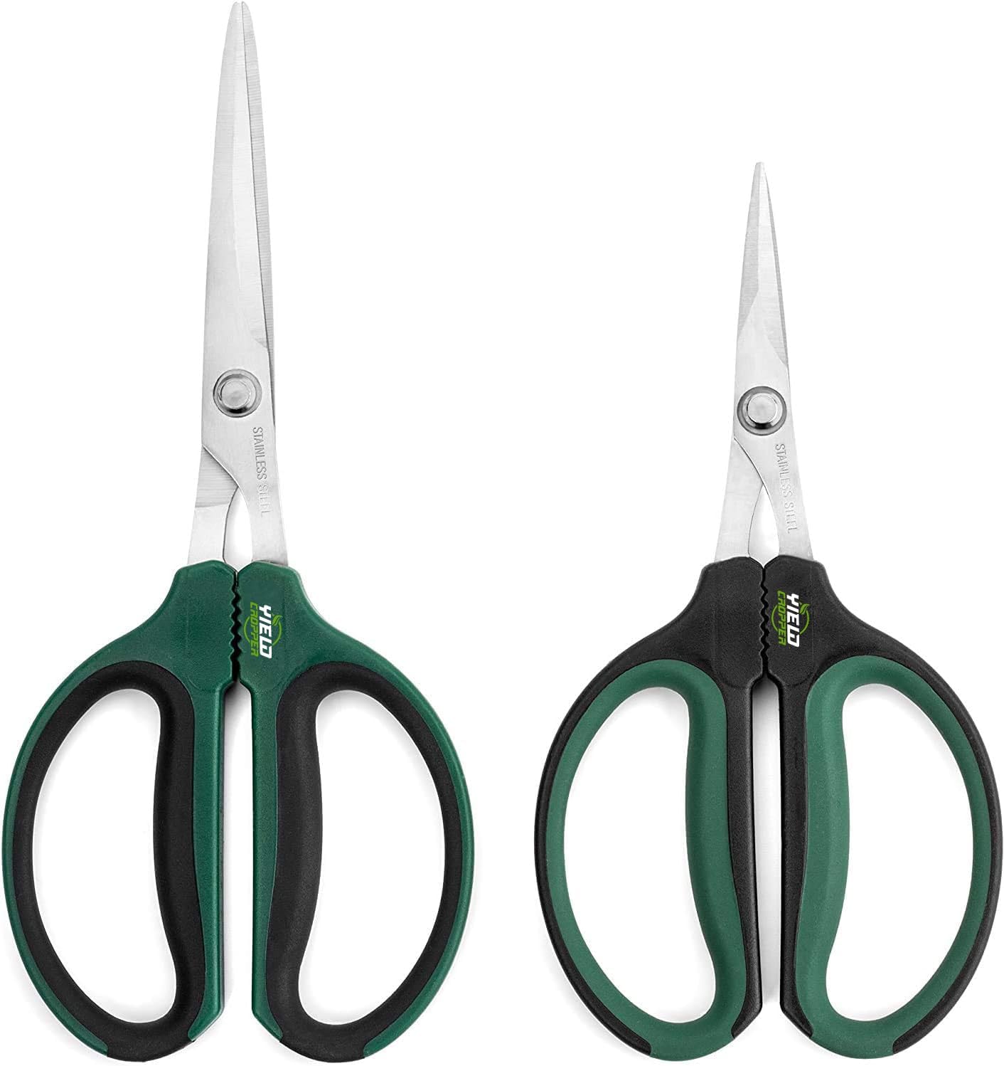 Hydroponic 2-Pack Bonsai Scissors and Plant Trimming Shears Set - Stainless Steel Pruning Shears for Indoor