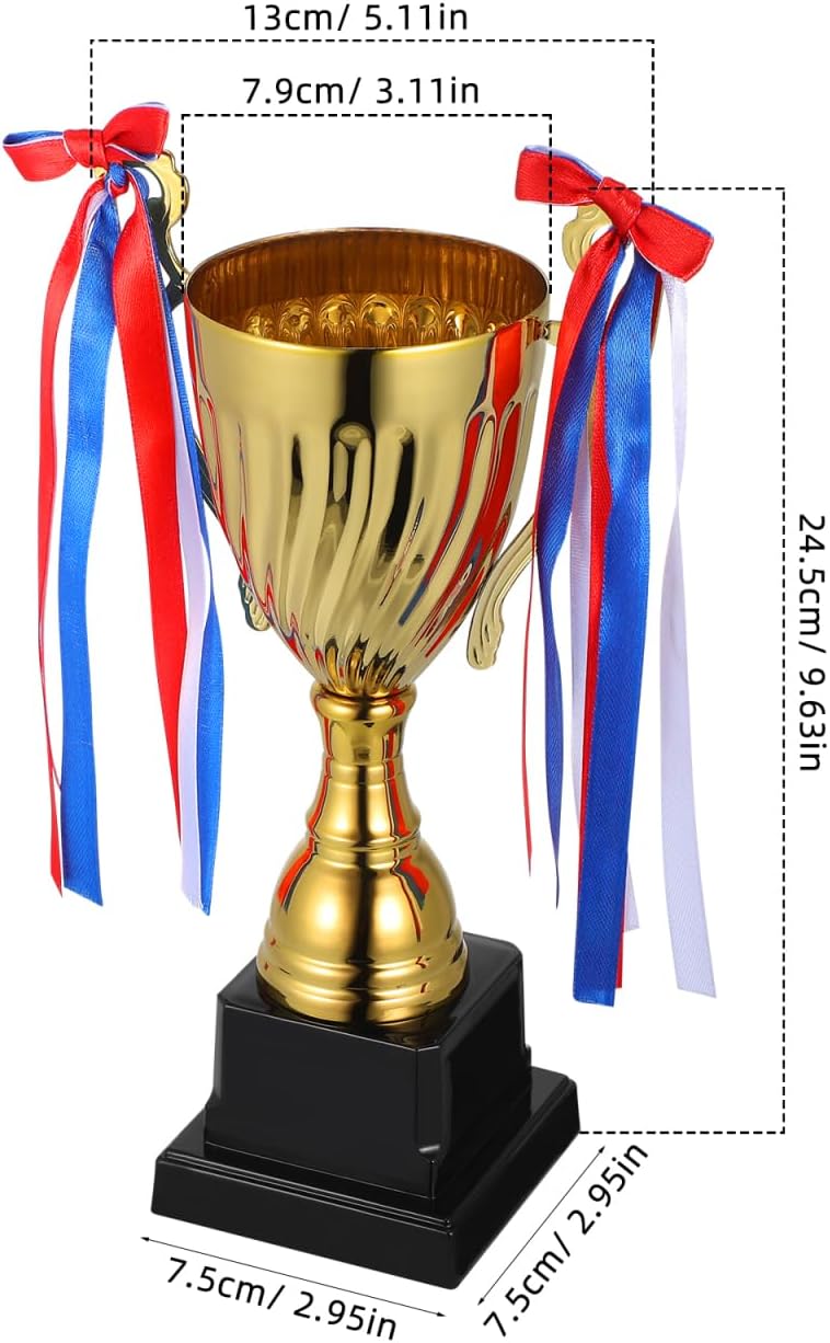 Trophy Cup, 9.6Inch Gold Large Trophy Award Trophies for Sports, Competitions, Tournaments, Party Favors for Winners