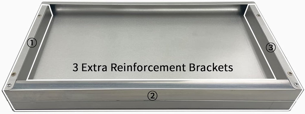 Stainless Steel Shelf 2 Pack 12"x48", Wall Mounted Metal Shelves