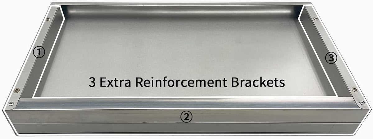 Stainless Steel Shelf 2 Pack 12"x48", Wall Mounted Metal Shelves