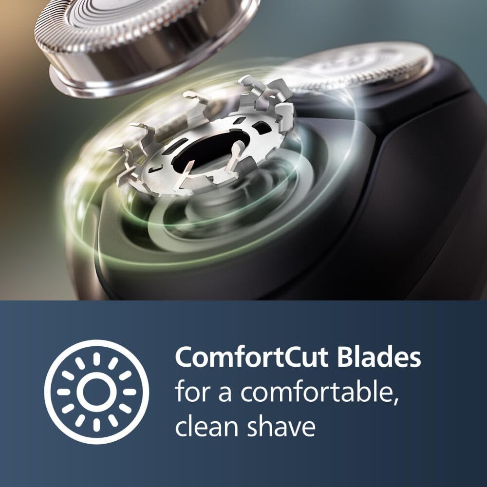 Philips Norelco 3900 Electric Shaver, Storm Blue | 27 Self Sharpening ComfortCut Blades, 5D Pivot & Flex Heads, Wet