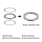 uxcell AXK5070 Thrust Needle Roller Bearings with Washers 50mm Bore 70mm OD 3mm Width 10pcs