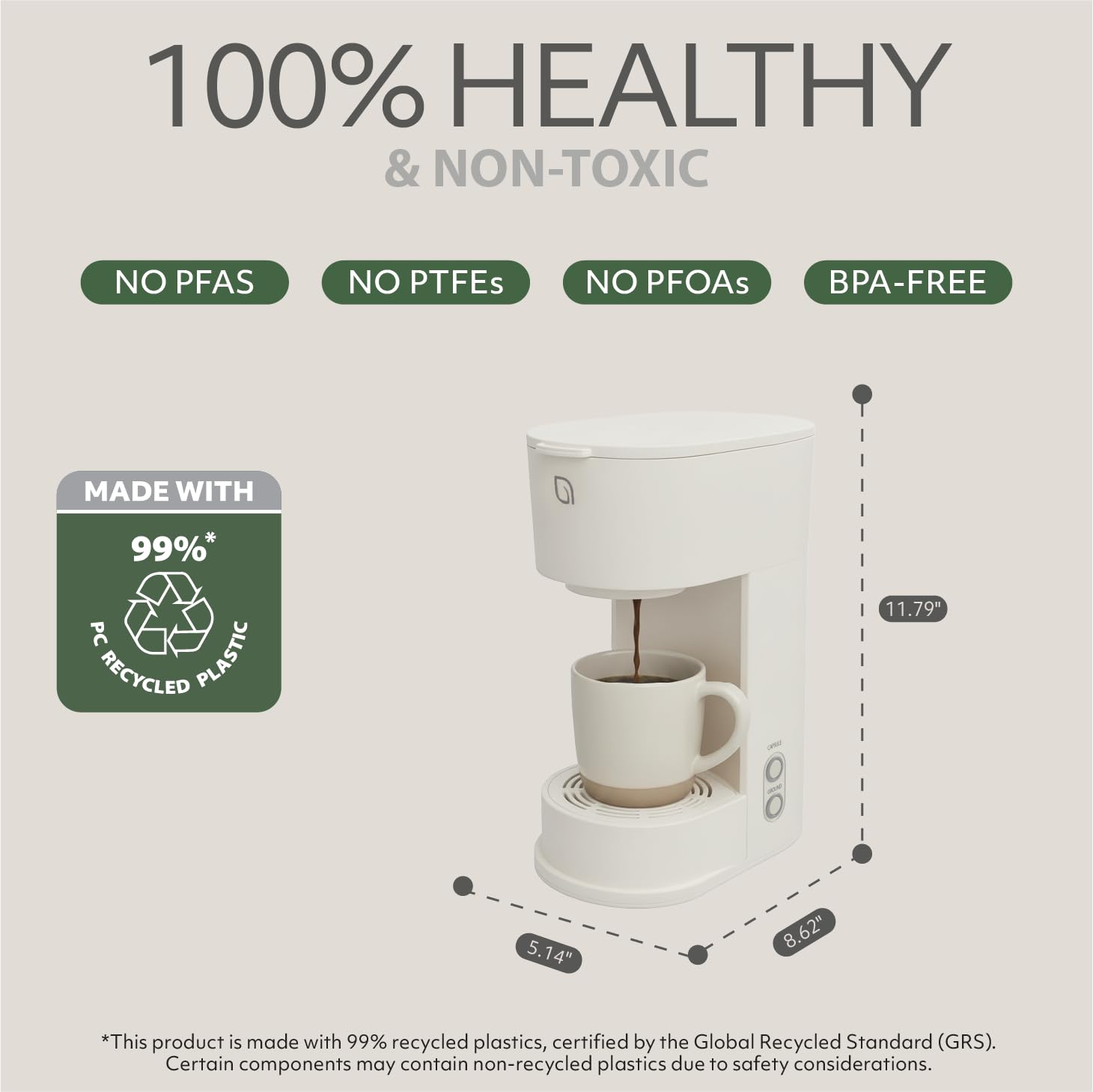 K-Cup Coffee Maker, Single Serve Coffee Maker with 6 to 12oz Brew Size & Strong Brew Option, Single Cup Coffee maker