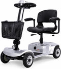 Electric Mobility Scooter for Adults & Seniors, Foldable 4-Wheel Mobility Scooter with LED Headlight & Basket