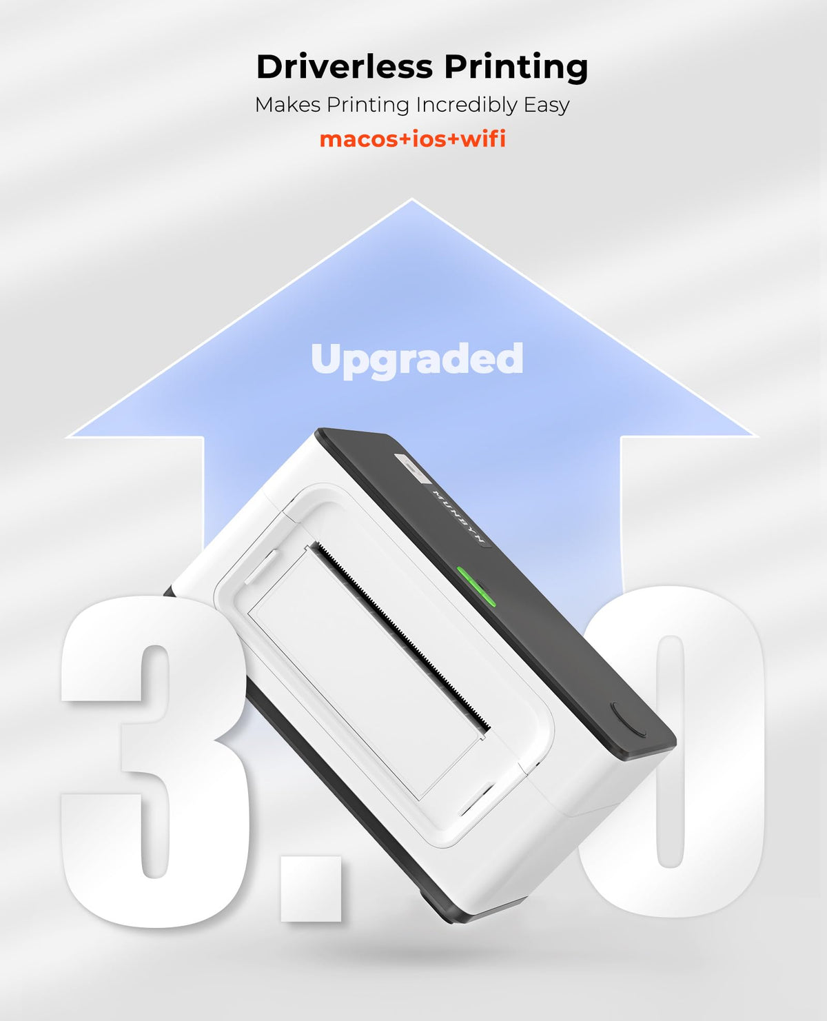 Wireless Wi-Fi Thermal Printer Shipping Label Printer Support AirPrint