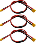3-Pack XT30 Extension Cable XT-30 Plug Male to Female Connector Adapter with 30cm 16AWG Silicone Wire for RC Drone and Remote Control Device