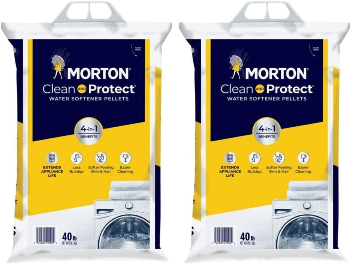 Clean and Protect Water Softener Salt Pellets, 40 LB (Pack-2)