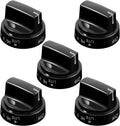 atgestore WB03X24759 Stove Knobs Replacement for GE Stove Parts KIP 5G92 222D5793 Cooktop Knobs GE Range Oven Parts Black Plastic Surface Burner Control Knob Range Burner Knobs 5 Pcs