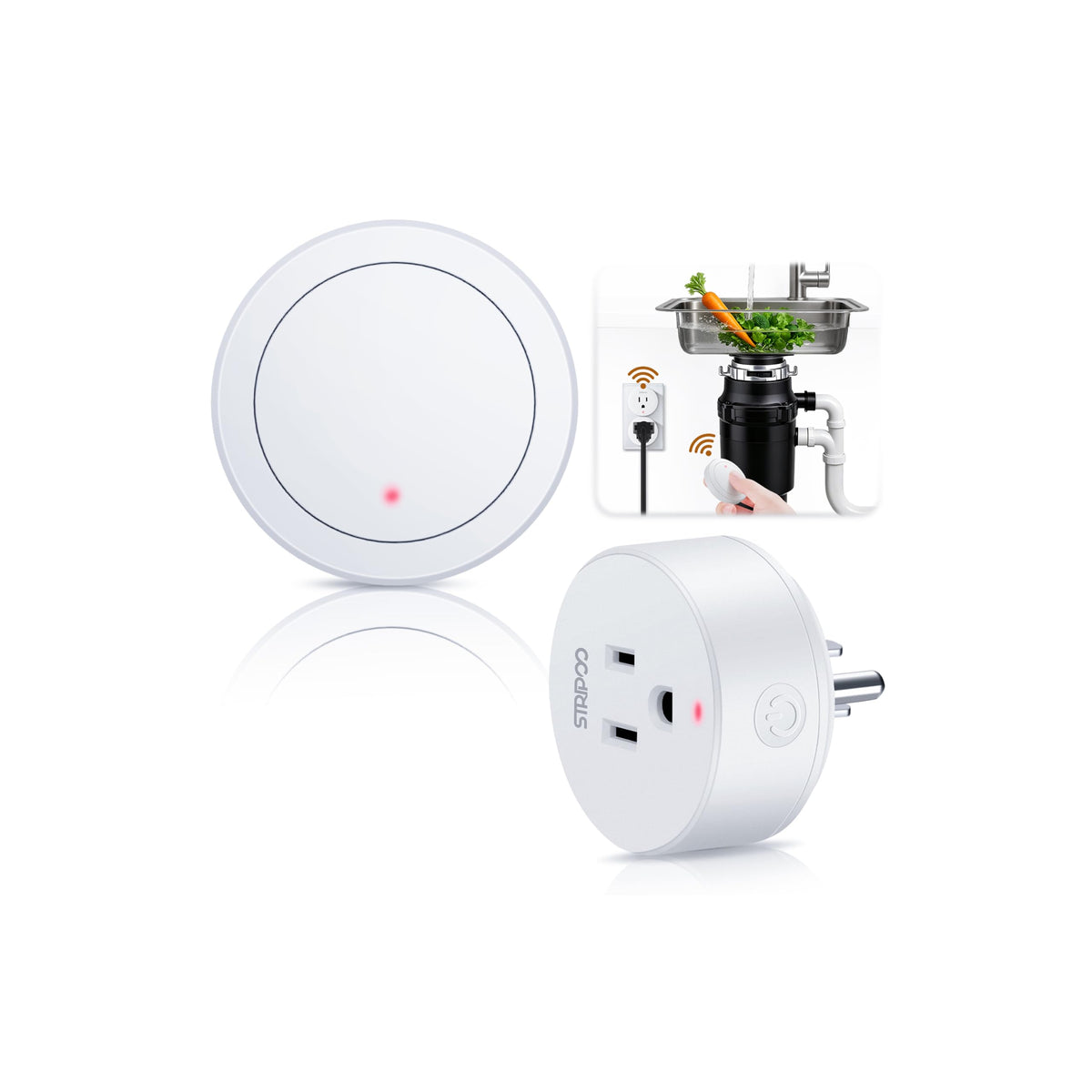 Garbage Disposal Air Switch Kit, Wireless Upgrade, Sink Top Remote Button