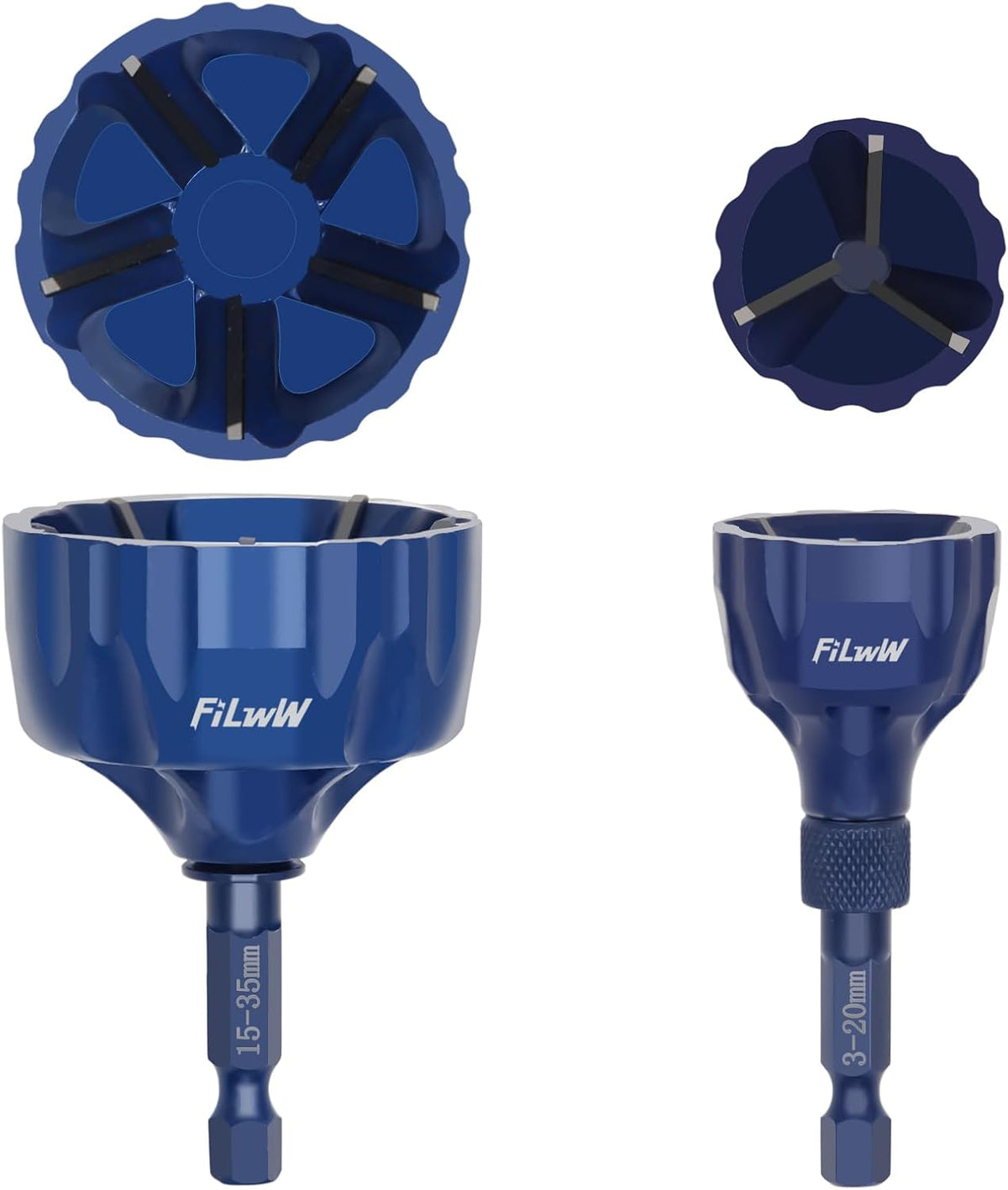 Deburring External Chamfer Tool Set, Tungsten Carbide Chamfering Drill Bit, Deburring Drill Bit, Remove Burr Tools for Fit 1/8"- 1-3/8"(3mm-35mm)