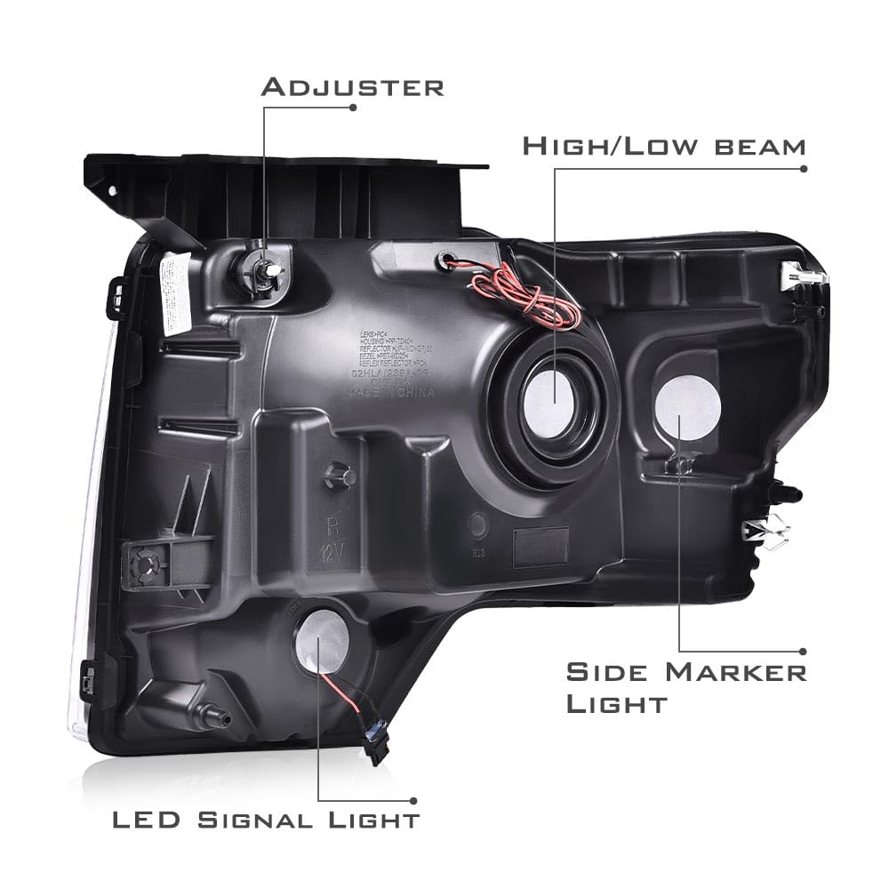 LED Headlights Assembly Fit 2009-2014 Ford F150