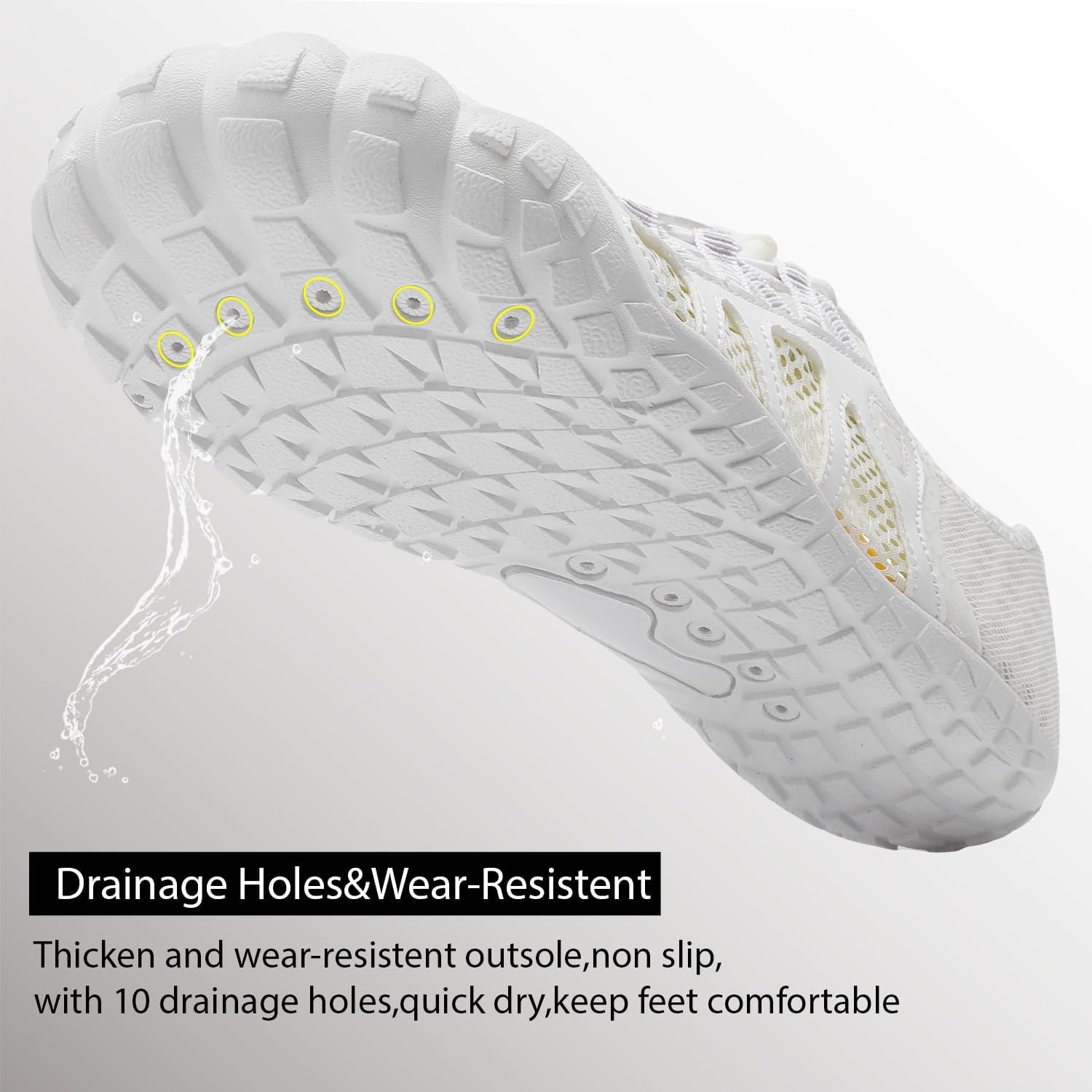 Swim Water Shoes for Women Men Quick Dry Barefoot Aqua Sneakers Shoe for Beach Hiking Diving Boating River Outdoor