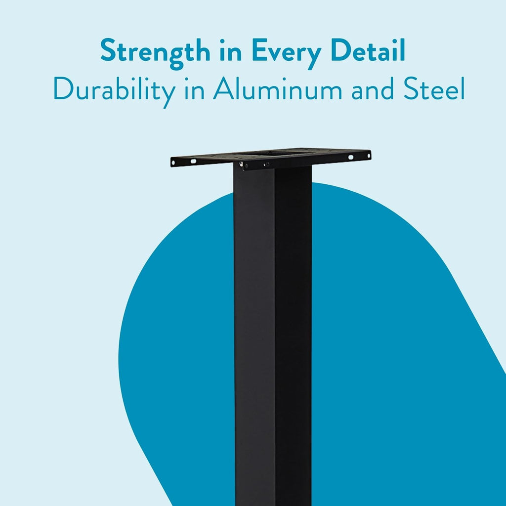 Brighton Aluminum Mailbox Post, Black | Heavy-duty post with weather-resistant outdoor build and a rust-resistant